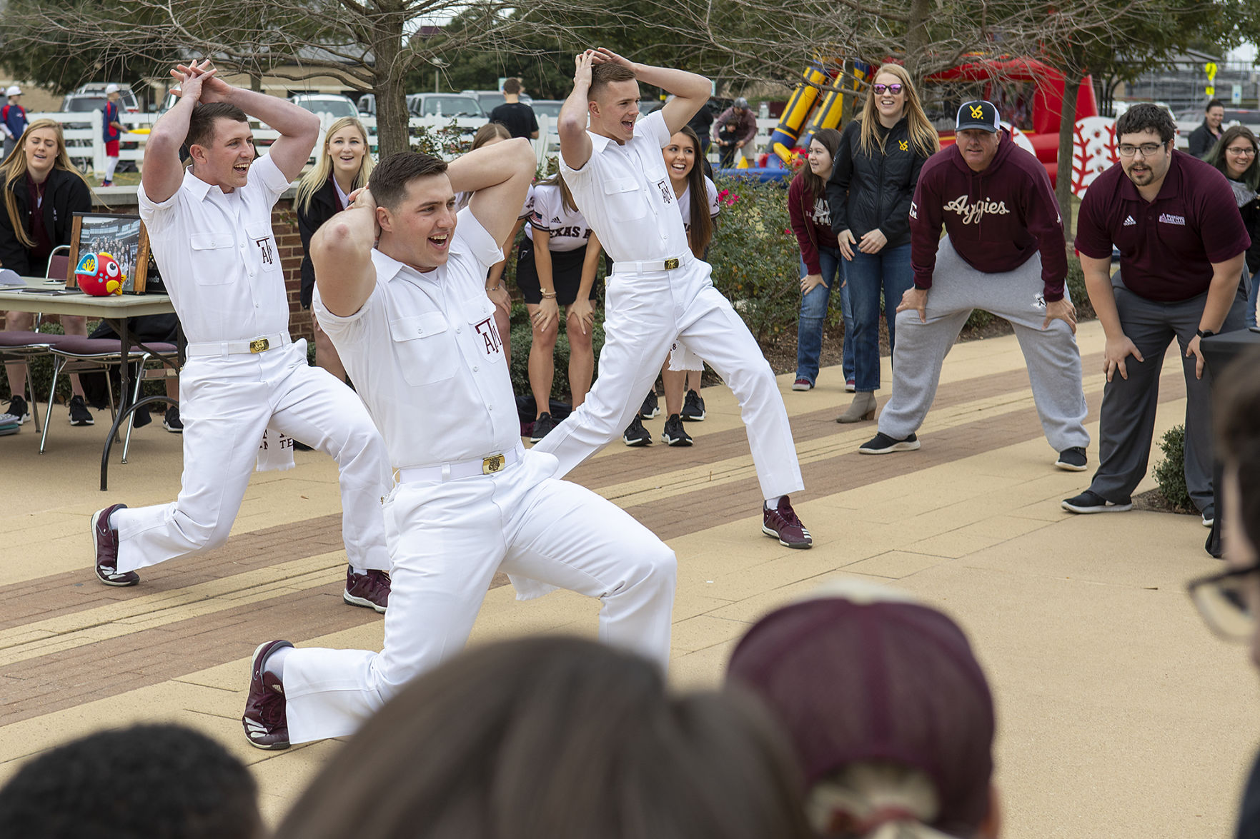 A&M baseball head shaving for cancer